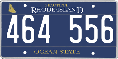 RI license plate 464556