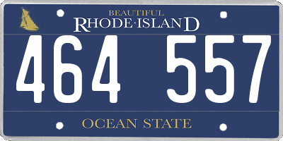 RI license plate 464557