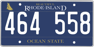 RI license plate 464558