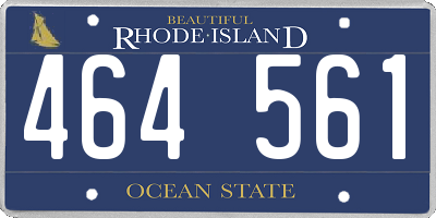 RI license plate 464561