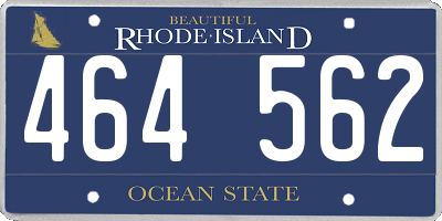 RI license plate 464562