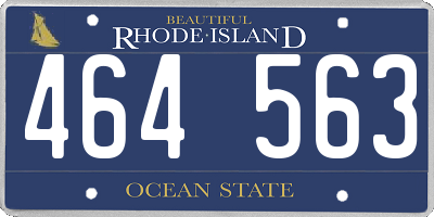 RI license plate 464563