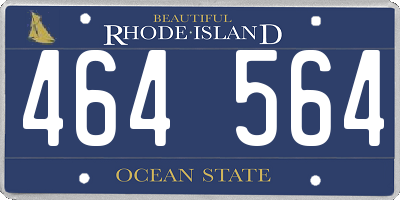 RI license plate 464564