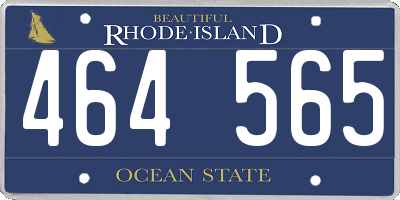 RI license plate 464565