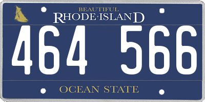 RI license plate 464566