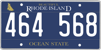 RI license plate 464568