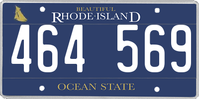 RI license plate 464569
