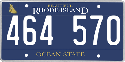 RI license plate 464570
