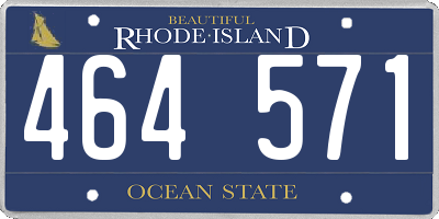 RI license plate 464571