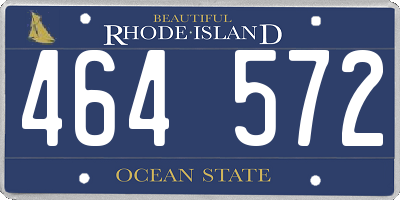 RI license plate 464572