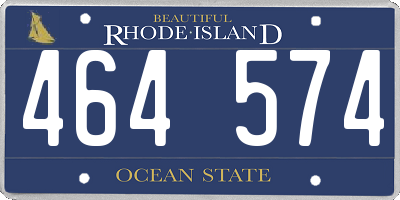 RI license plate 464574