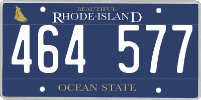 RI license plate 464577