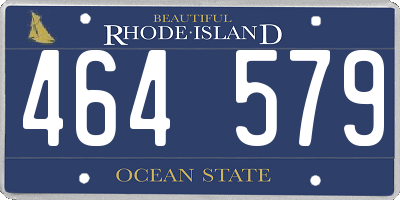 RI license plate 464579