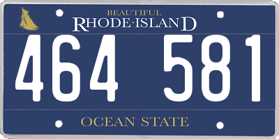 RI license plate 464581
