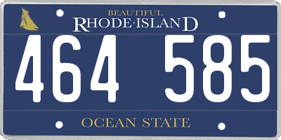 RI license plate 464585