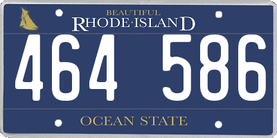 RI license plate 464586