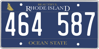 RI license plate 464587