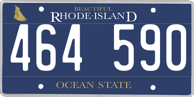 RI license plate 464590