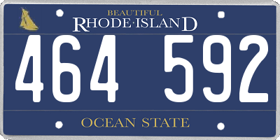 RI license plate 464592