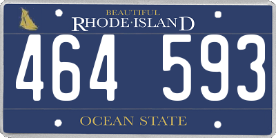RI license plate 464593