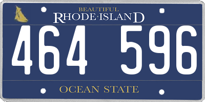 RI license plate 464596