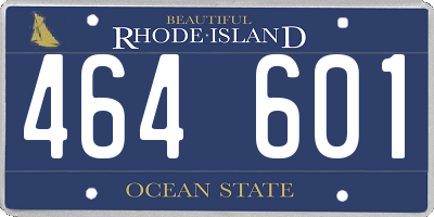 RI license plate 464601