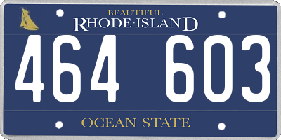 RI license plate 464603