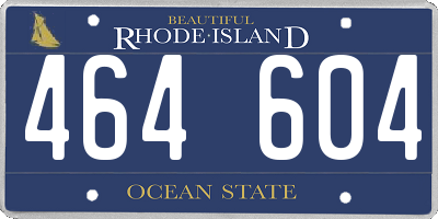 RI license plate 464604