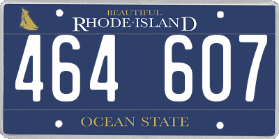 RI license plate 464607