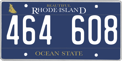 RI license plate 464608
