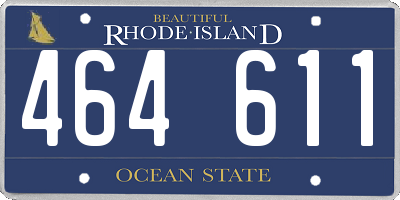 RI license plate 464611