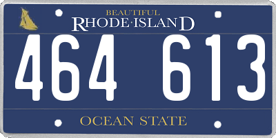 RI license plate 464613