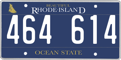 RI license plate 464614