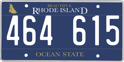 RI license plate 464615