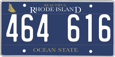 RI license plate 464616