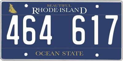 RI license plate 464617