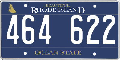 RI license plate 464622