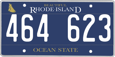 RI license plate 464623