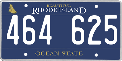 RI license plate 464625