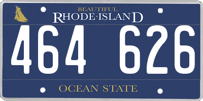 RI license plate 464626