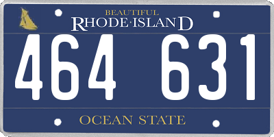 RI license plate 464631