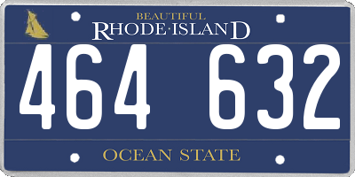 RI license plate 464632