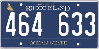 RI license plate 464633