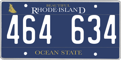 RI license plate 464634