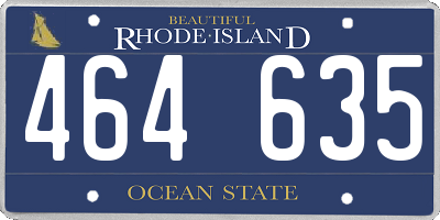 RI license plate 464635