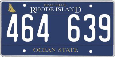 RI license plate 464639