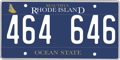 RI license plate 464646