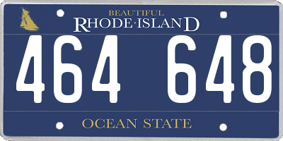RI license plate 464648