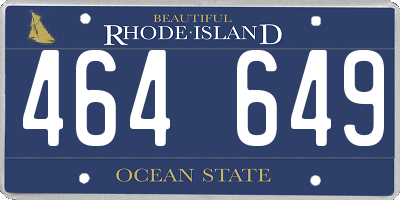 RI license plate 464649