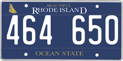 RI license plate 464650